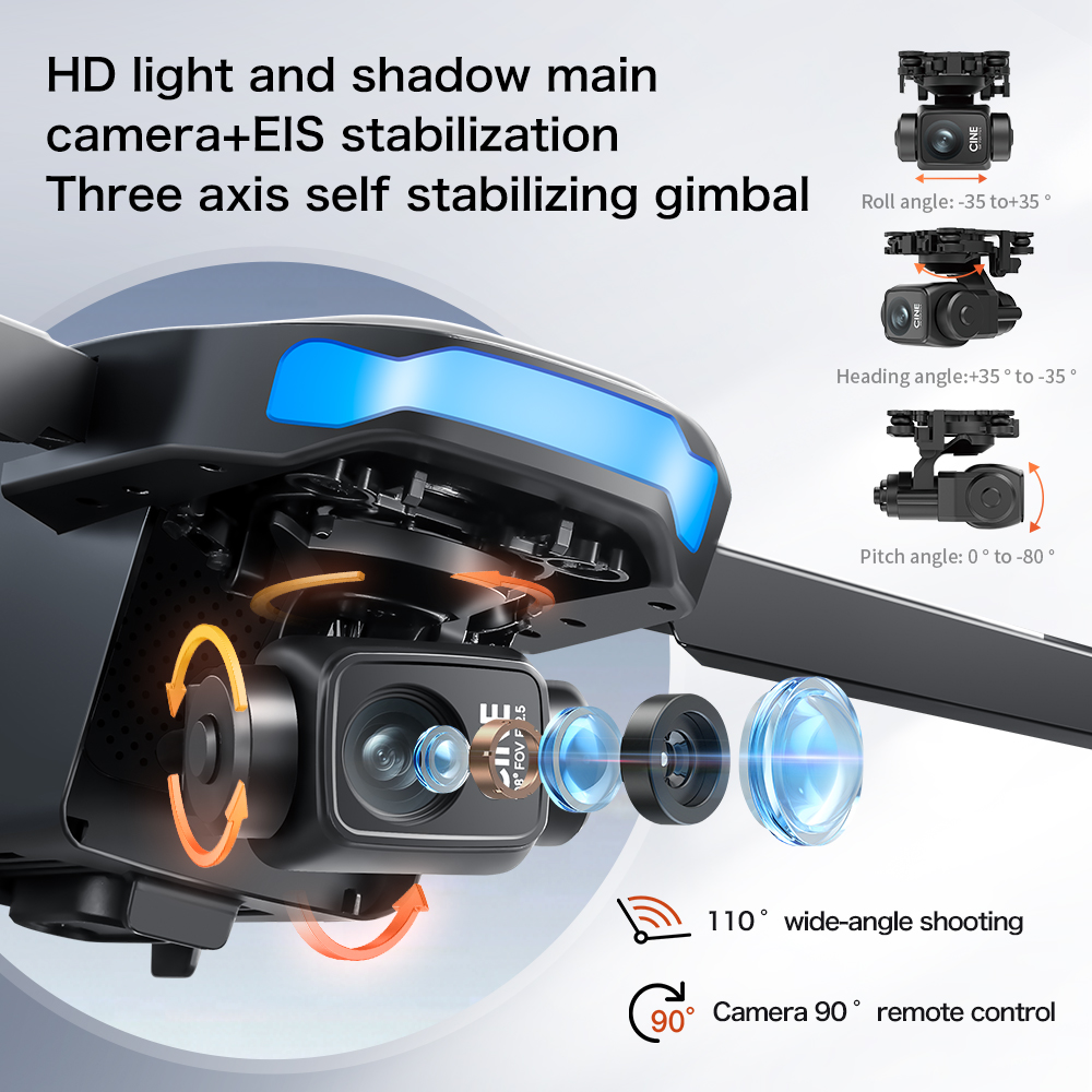 طائرة بدون طيار جديدة S-X1 MAX - مراجعة Drone Gimbal 3 Axis وسعره